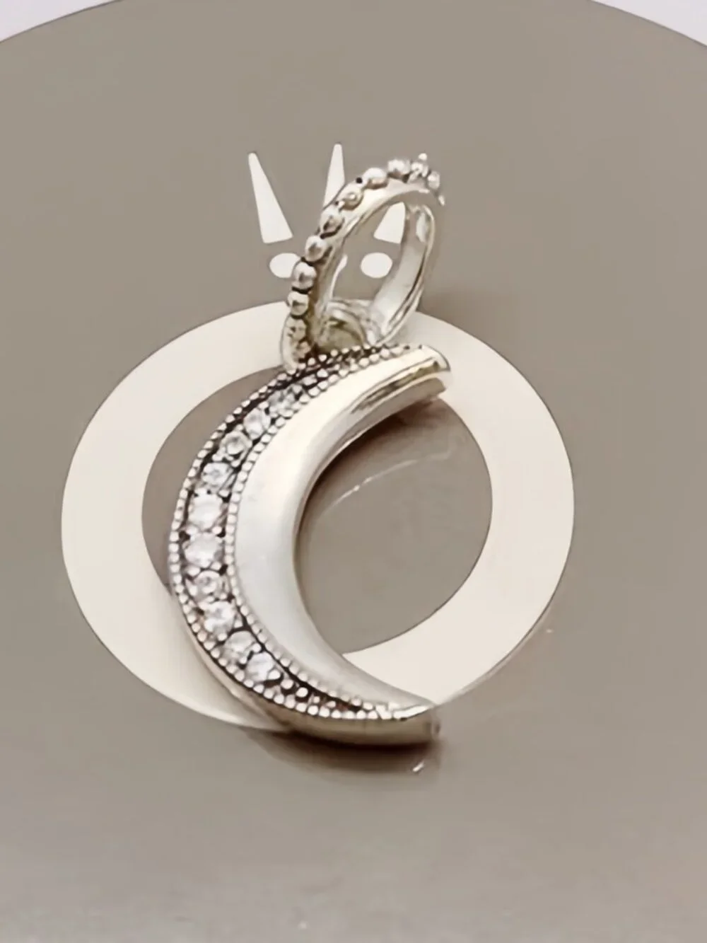 Pandora Sparkling Crescent Moon Pendant